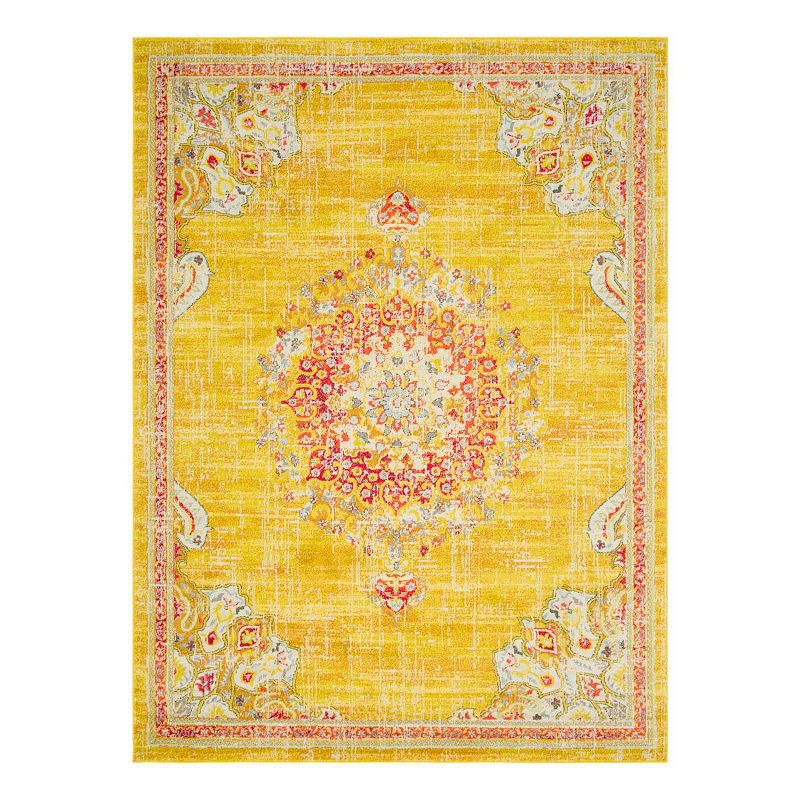 Unique Loom Alexis Penrose Rug, Yellow, 10X14 Ft