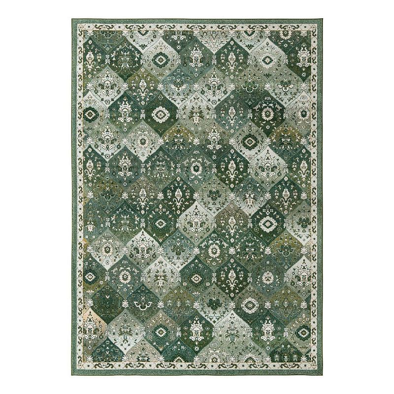 Unique Loom Blake Penrose Rug, Green, 8Ft Sq