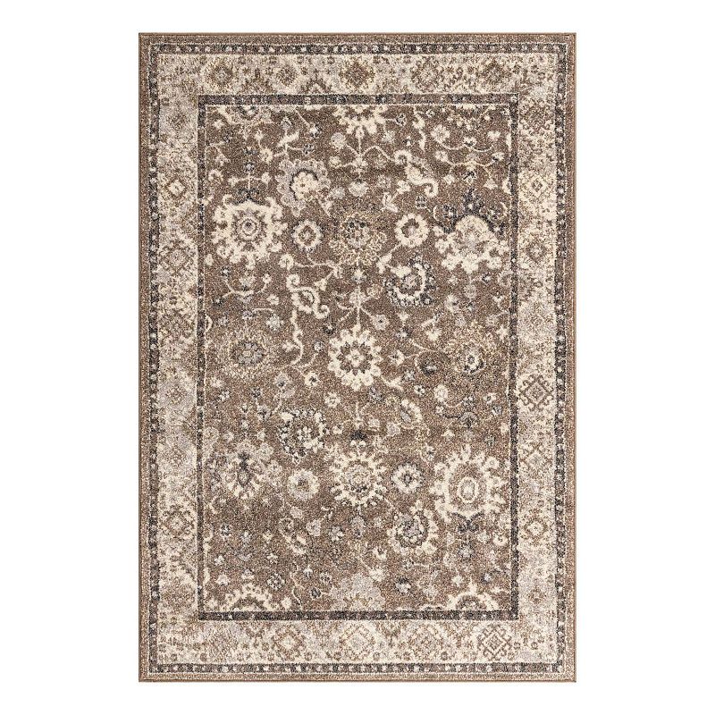 Unique Loom Krystle Penrose Rug, Brown, 8Ft Sq
