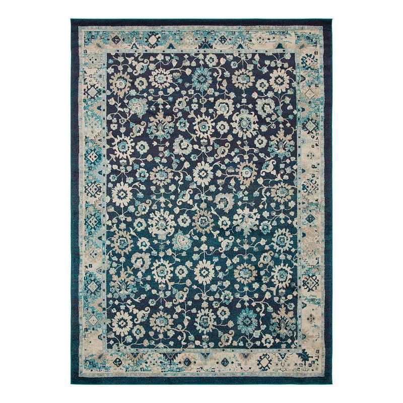 Unique Loom Krystle Penrose Rug, Blue, 8Ft Sq