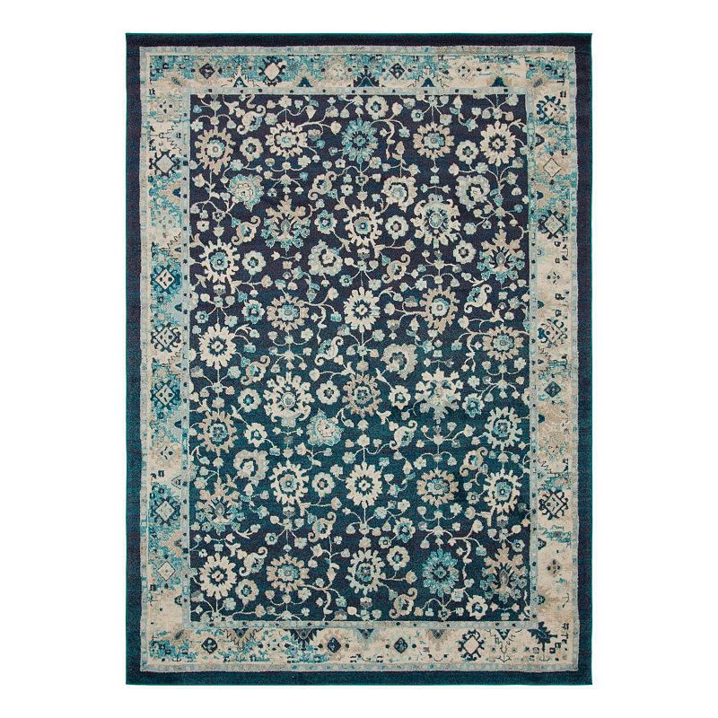 Unique Loom Krystle Penrose Rug, Blue, 8Ft Sq