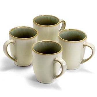 Sango Resona Moss Green 4 pc Mug Set