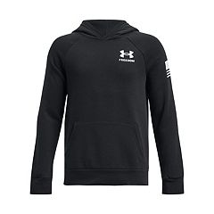 Under Armour Kids Boys Hoodie Sweater Youth Size L Black Logo