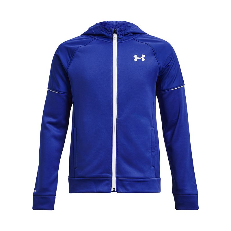 Under Armour Junior Boys Rival Full Zip Hoodie UA Kids Cotton Warm