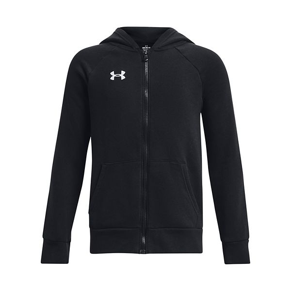 Boys 8-20 Under Armour Rival Fleece Full-Zip Hoodie - Black White (LARGE)