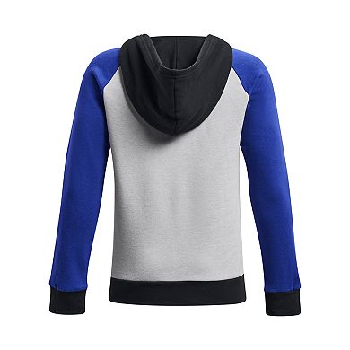 Boys 8-20 Under Armour Rival Fleece Script Colorblock Hoodie