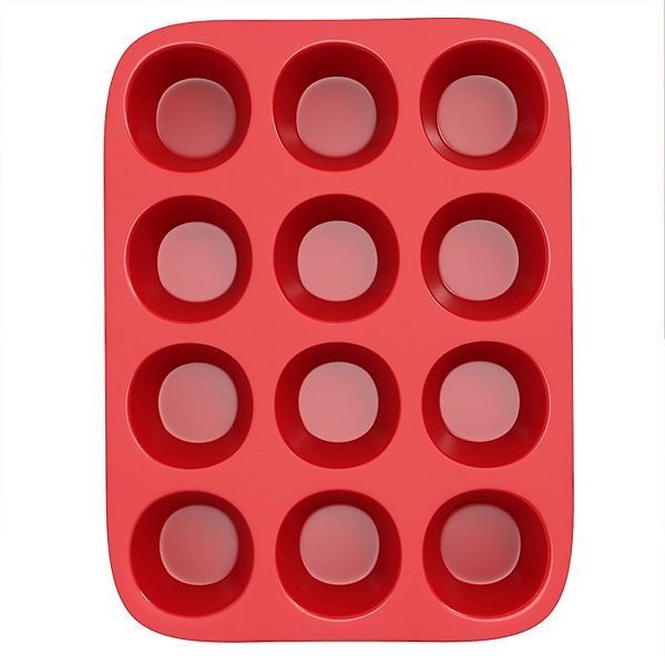 Chef Buddy Silicone Muffin Pan - Red