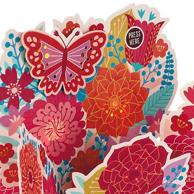 Hallmark Pop Up Musical Mothers Day Card with Light (Displayable Pot of Flowers, Plays Happy by Pharrell Williams)