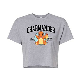 Juniors' Pokémon Charmander 004 Cropped Graphic Tee