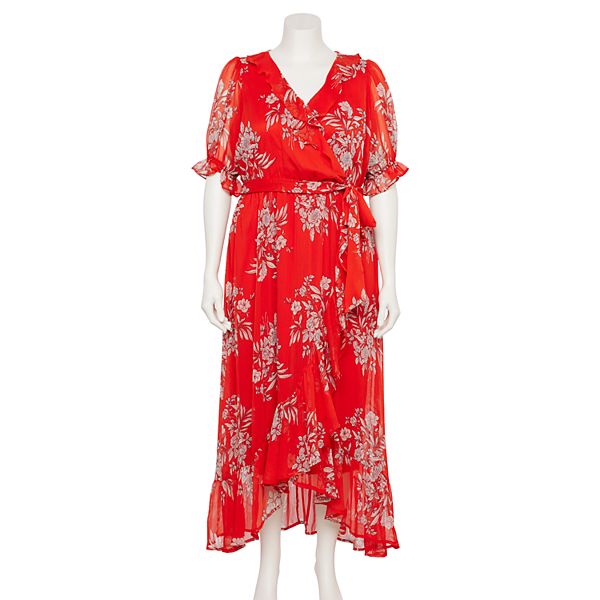 Plus Size LC Lauren Conrad Ruffled Wrap Maxi Dress