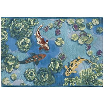 Liora Manne Esencia Koi Pond Indoor/Outdoor Mat