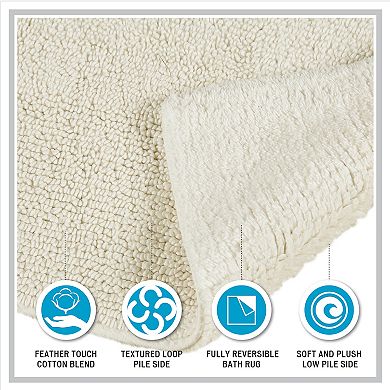 Beautyrest Plume Feather Touch Cotton Blend Reversible Bath Rug