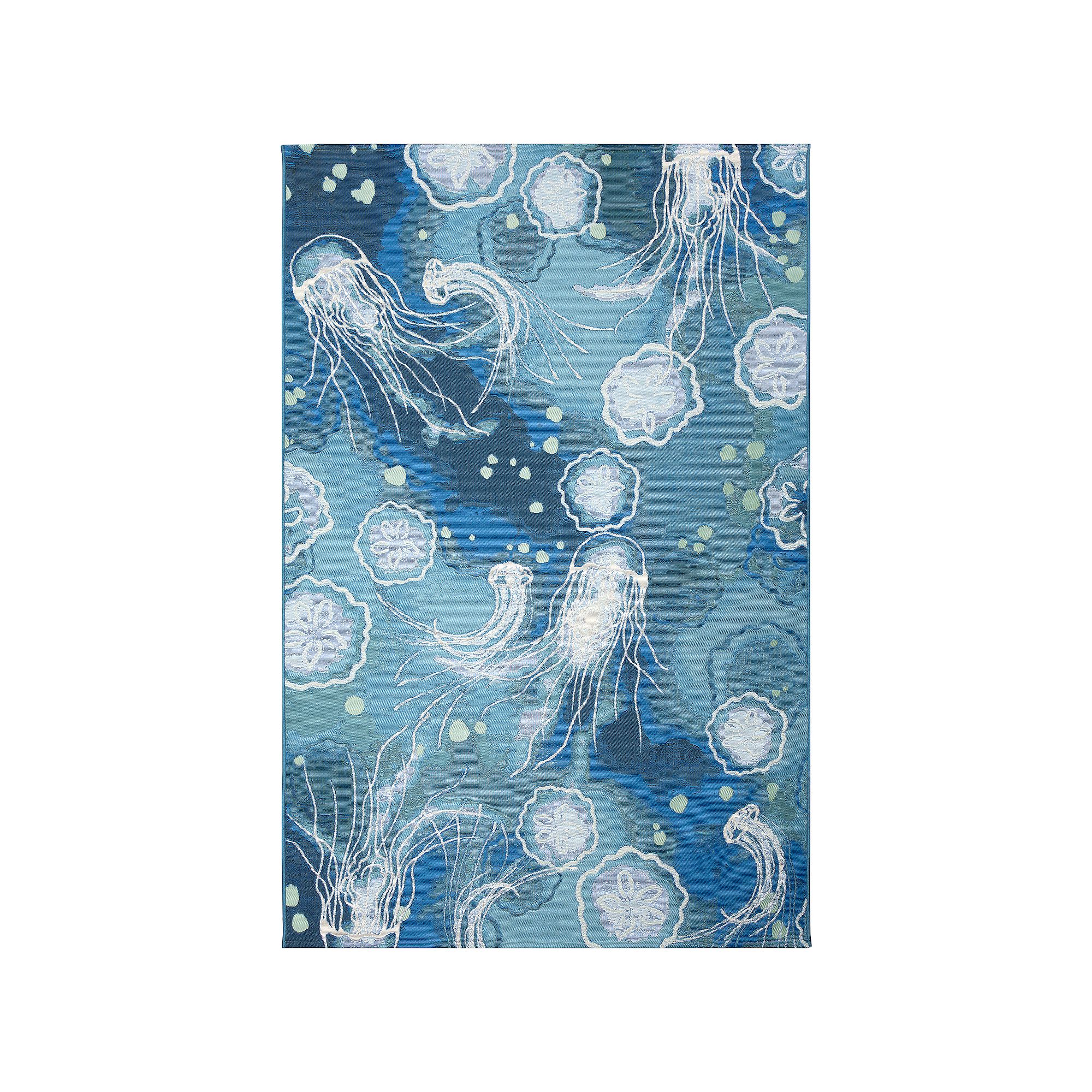 Liora Manne Marina Jelly Fish Indoor/Outdoor Rug, Bloom