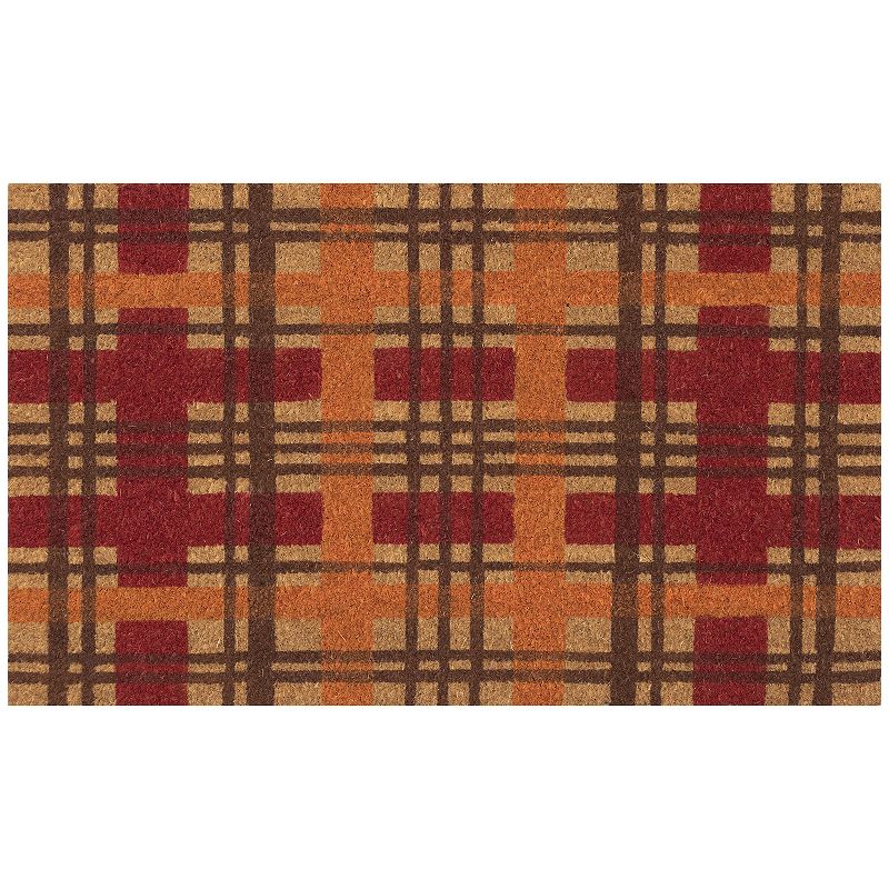 Liora Manne Natura Plaid Outdoor Mat, Autumn 18X30