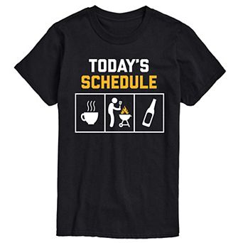 Big & Tall Todays Schedule Grilling Beer Tee