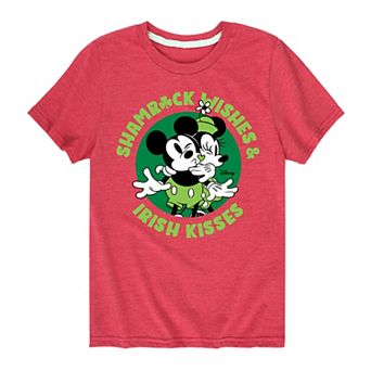 Disney's Mickey Mouse Boys 8-20 Shamrock Wishes Graphic Tee