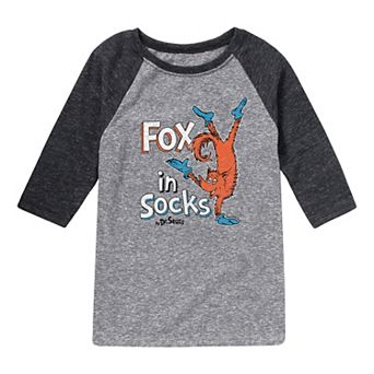Boys 8-20 Dr. Seuss Fox In Socks Raglan Graphic Tee