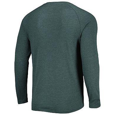 Men's Concepts Sport Green Oakland Athletics Inertia Raglan Long Sleeve Henley T-Shirt