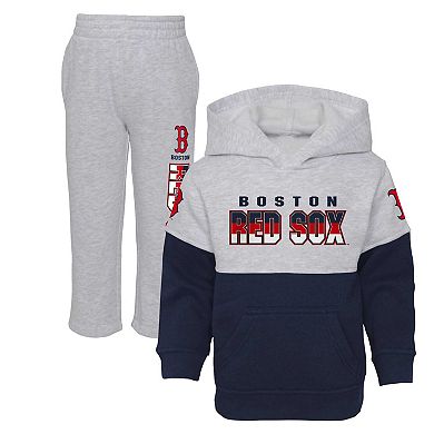 Toddler Navy/Heather Gray Boston Red Sox Two-Piece Playmaker Set