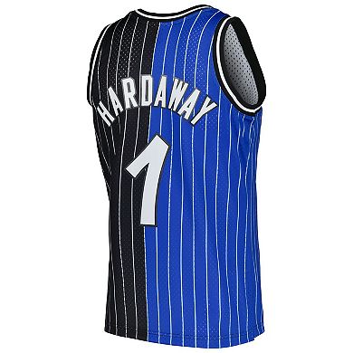 Men's Mitchell & Ness Penny Hardaway Blue/Black Orlando Magic Hardwood Classics 1994-95 Split Swingman Jersey