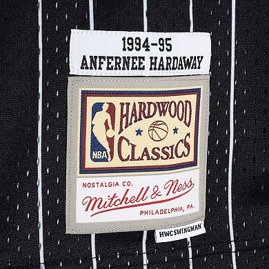 Men's Mitchell & Ness Penny Hardaway Blue/Black Orlando Magic Hardwood Classics 1994-95 Split Swingman Jersey