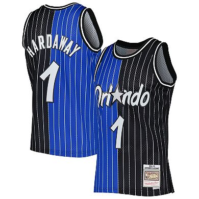 Men's Mitchell & Ness Penny Hardaway Blue/Black Orlando Magic Hardwood Classics 1994-95 Split Swingman Jersey
