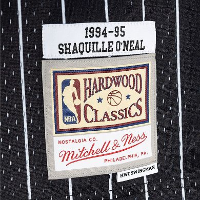 Men's Mitchell & Ness Shaquille O'Neal Blue/Black Orlando Magic Hardwood Classics 1994/95 Split Swingman Jersey
