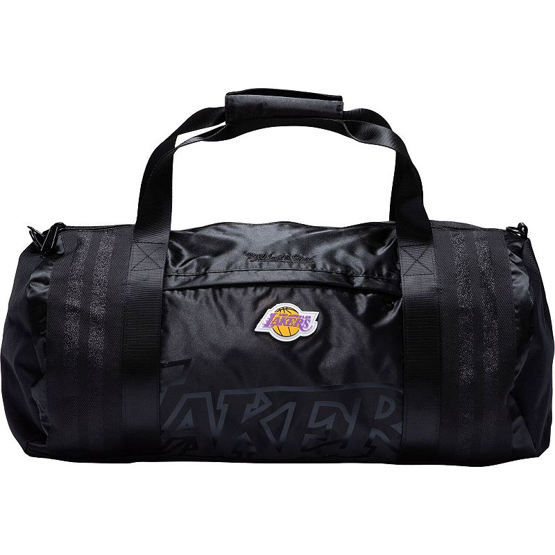 Mitchell & Ness Los Angeles Lakers Hardwood Classics Satin Duffel Bag, Black
