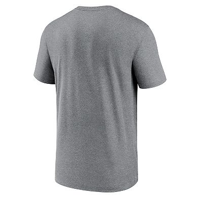 Men's Nike Heather Charcoal Las Vegas Raiders Horizontal Lockup Legend Performance T-Shirt