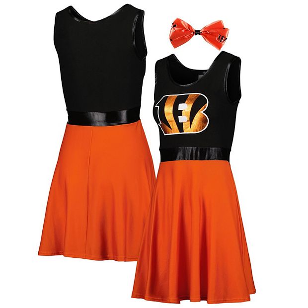Women's Black/Orange Cincinnati Bengals Game Day Costume Dress Set