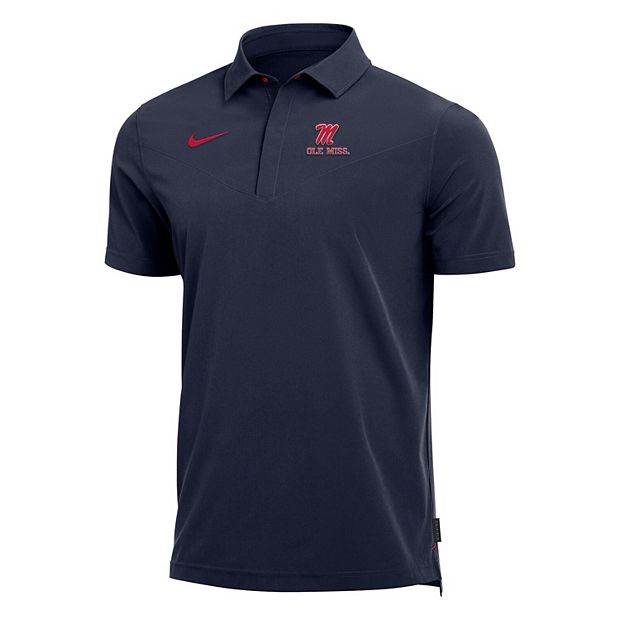 Men s Nike Navy Ole Miss Rebels 2022 Coach Sideline Performance Polo