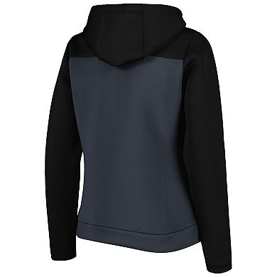 Women's Antigua Black/Gray Chicago Blackhawks Protect Full-Zip Jacket