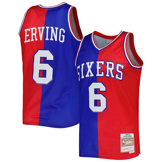 Julius Erving Philadelphia 76ers Mitchell & Ness Women's 1982/83 Hardwood Classics Swingman Jersey - Red