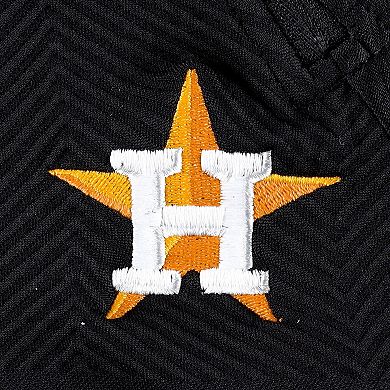 Women's Levelwear Black Houston Astros Verse Asymmetrical Raglan Tri-Blend Quarter-Zip Jacket