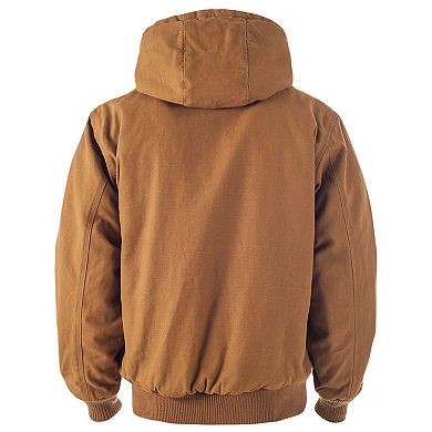 Men's Dunbrooke Tan Detroit Lions Big & Tall Dakota Canvas Hoodie Full-Zip Jacket