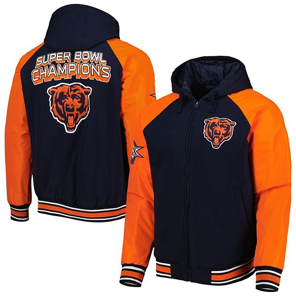 Men's G-III Sports by Carl Banks Navy Chicago Bears Defender Raglan  Full-Zip Hoodie Varsity Jacket