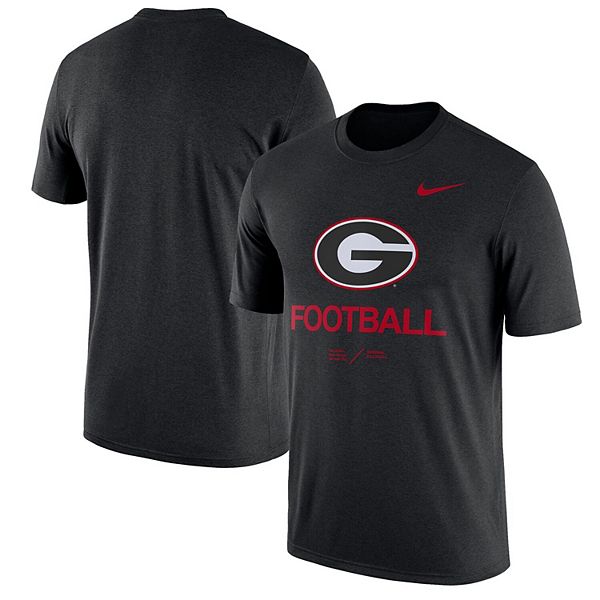 Men's Nike Heathered Black Georgia Bulldogs Team Football Legend T-Shirt