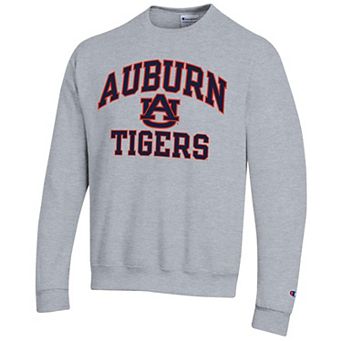 Men's Champion Heather Gray Auburn Tigers High Motor Pullover Sweatshirt