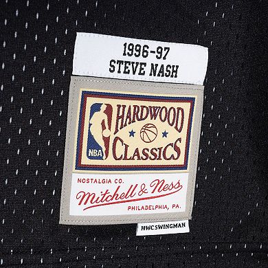 Men's Mitchell & Ness Steve Nash Purple/Black Phoenix Suns Hardwood Classics 1996-97 Split Swingman Jersey