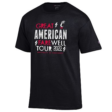 Men's Champion Black Cincinnati Bearcats Farewell Tour T-Shirt