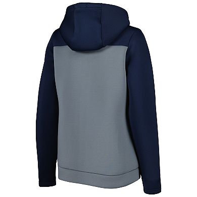 Women's Antigua Navy/Gray Washington Capitals Protect Full-Zip Jacket