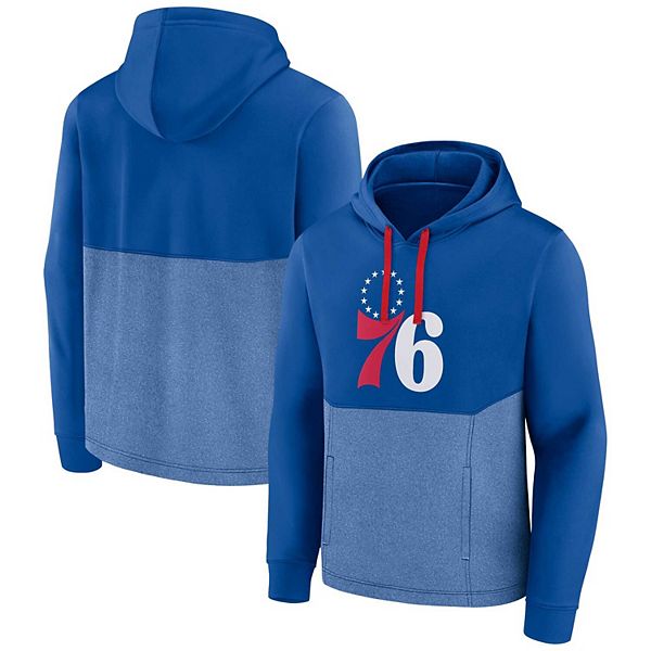 PHILADELPHIA 76ERS RETRO CLASSIC FLC PO HOODIE (EGGSHELL/ ROYAL BLUE)