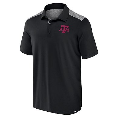 Men's Fanatics Black Texas A&M Aggies Long Shot Polo