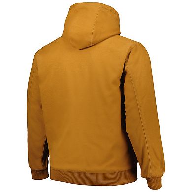 Men's Dunbrooke Tan Los Angeles Rams Big & Tall Dakota Canvas Hoodie Full-Zip Jacket