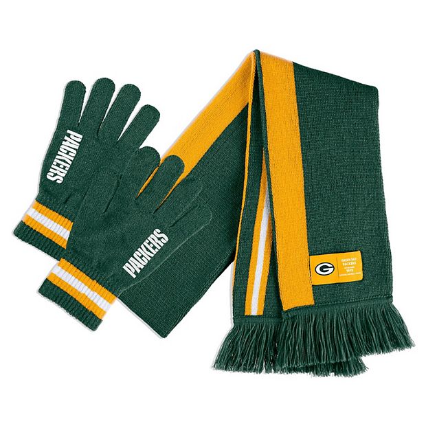 WEAR by Erin Andrews Green Bay Packers Scarf and Glove Set