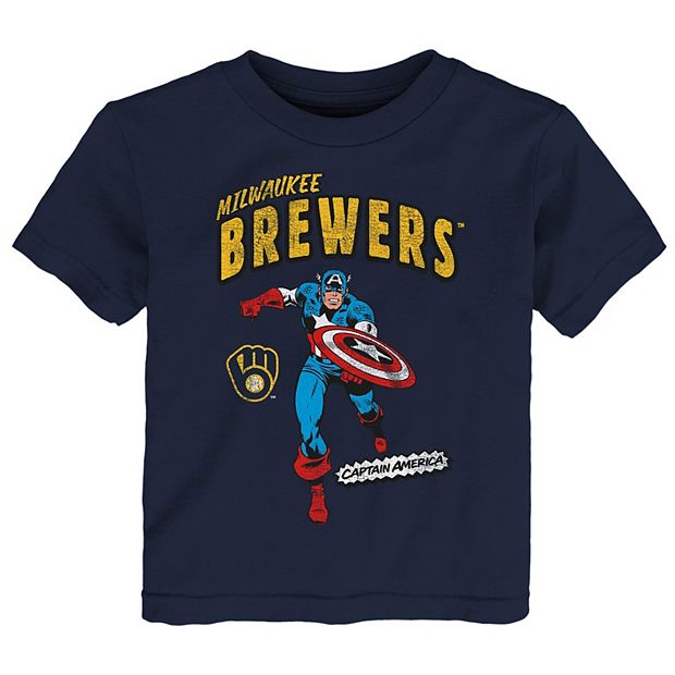 Milwaukee Brewers Youth Disney Game Day T-Shirt - Navy