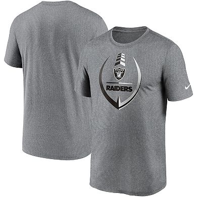 Men's Nike Heathered Gray Las Vegas Raiders Icon Legend Performance T-Shirt