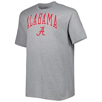 Men's Champion Heathered Gray Alabama Crimson Tide Big & Tall Team Arch Over Wordmark T-Shirt