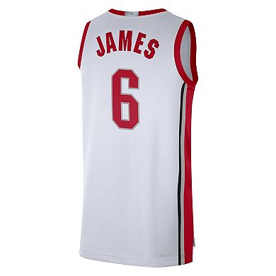 Men's Nike LeBron James White Ohio State Buckeyes Limited Basketball Jersey