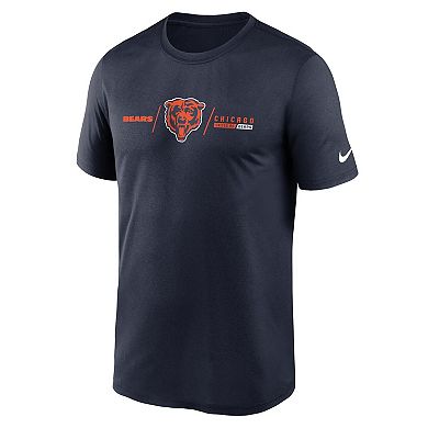 Men's Nike Navy Chicago Bears Horizontal Lockup Legend Performance T-Shirt